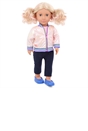 Our Generation Love to Shine Shiny Pink Rainbow Bomber Jacket for 18" Dolls