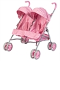 Side by Side Twin Doll Stroller in Pink