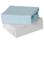 2pk Cot Bed Fitted Sheet Blue