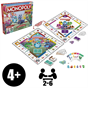 Monopoly Junior Board Game, 2-Sided Gameboard, 2 Games in 1, Monopoly Game 