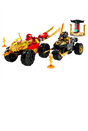 LEGO® NINJAGO® Kai and Ras’s Car and Bike Battle 71789 Building Toy Set (103 Pieces)