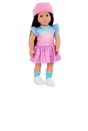 Our Generation Lovely Hearts 18-inch Doll Heart-Print Dress Outfit