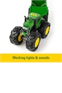 Britains - John Deere Lights & Sounds Tractor with Wagon