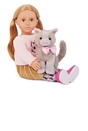 Our Generation Melena & Mittens 18-inch Doll & Pet Cat Plush Set