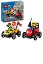 LEGO® City Pizza vs. Fire Truck Race Car Pack Toy Soapbox Racing Set 60458