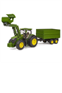 John Deere 7R 350 with Frontloader & Tipping Trailer