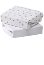 Baby Elegance 2 pk Jersey Sheets Cot Bed Grey Star – 70 x 140cm