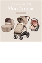 Peg Perego Veloce Travel System Modular Mon Amour with Car Seat, Stroller, Carry cot, Home Base and I-size base	