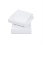 Jersey Cotton Fitted Sheets for Cot and Cot Bed 72x140x17cm - White