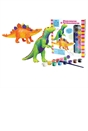 Paint Your Own Stegosaurus and Tyrannosaurus