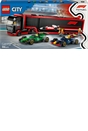 LEGO® City 60445 F1® Truck with RB20 & AMR24 F1® Cars Toy Racing Transporter Set