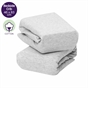 Jersey Cotton Fitted Sheets Bedside Crib 46x83x10cm - Melange Grey