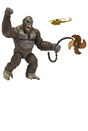 Monsterverse - Kong Skull Island 15cm Ferocious Kong with Helicopter