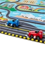 Melissa & Doug Race Around the World Tracks Cardboard Jigsaw Floor Puzzle and Wind-Up Vehicles