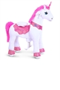 PonyCycle Pink Mane Unicorn Ride On with Brakes