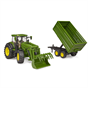 John Deere 7R 350 with Frontloader & Tipping Trailer