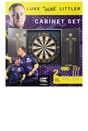 Luke Littler Dart Board and Cabinet Steel-Tip Brass Darts Set