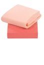 Cot Fitted Sheets 100% Jersey Cotton 60 x 120 x 12 cm - Coral 2 pack