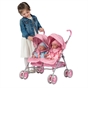 Side by Side Twin Doll Stroller in Pink