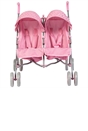 Side by Side Twin Doll Stroller in Pink