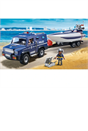 Playmobil 5187 City Action Police Truck with Speedboat