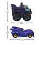 Fisher-Price DC Batwheels Light-Up 1:55 Scale Toy Cars, Bam The Batmobile & Buff