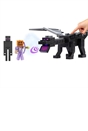 Minecraft 15th Anniversary Ender Dragon with Steve and Enderman figures