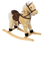 Beige Wooden Rocking Horse