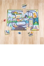 Melissa & Doug Race Around the World Tracks Cardboard Jigsaw Floor Puzzle and Wind-Up Vehicles