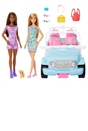 Barbie Jeep with 2 Dolls, Puppy and Accessories Set