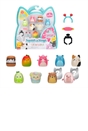 Squish-a-longs by Original Squishmallows 8 Pack - Series 1, Style 2 - (8) 1” Mini-Squish with 2 Accessories, Ring, and Collector’s Guide - Collect, Trade, & Play