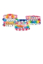 Shimmer N Sparkle ABC Fashion Bead Bracelets