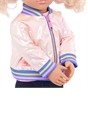 Our Generation Love to Shine Shiny Pink Rainbow Bomber Jacket for 18" Dolls