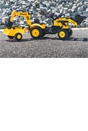Komatsu Pedal backhoe with Rear Excavator and Trailer Included