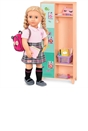 Our Generation Deluxe Poseable School Doll & Book Hally