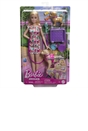 Barbie Doll With A Pup And Dog in A Wheelchair, Plus Pet Accessories