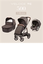 Peg Perego Veloce Travel System Modular 500 with Car Seat, Stroller, Carry cot, Home Base and I-size base