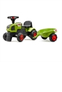 Green Baby Claas Axos 310 tractor & Trailer