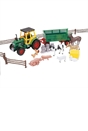 Farm Tractor & Trailer with Animals