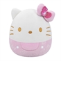 Squishmallows Original Sanrio 8-Inch 50th Anniversary Pink Embossed Hello Kitty Plush