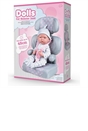 Doll Car Seat in Pink and Grey