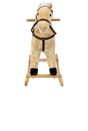 Beige Wooden Rocking Horse