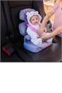 Doll Car Seat in Pink and Grey