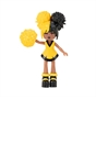 Royale High 3” School Spirit Fashion Pack: Cheerleading - Dark Series 1 - 1 Figure with 15Accessories - Wings Become Rings - Virtual Item Code Included - Ages 5+