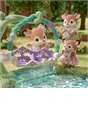 Sylvanian Families Deer Babies Floral Swing Set