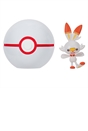 Pokémon Clip ‘N’ Go Scorbunny and Premier Ball - Includes 2-Inch Battle Figure and Premier Ball Accessory