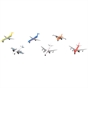 Super Wheelz Diecast Airplane 6 Pack