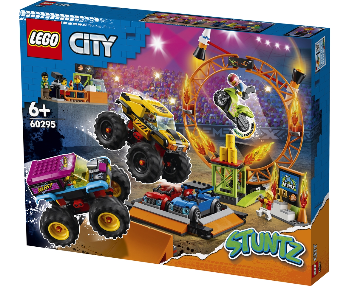 Stuntz Arena & LEGO 60295 Set Stunt City Show Monster Toys Truck