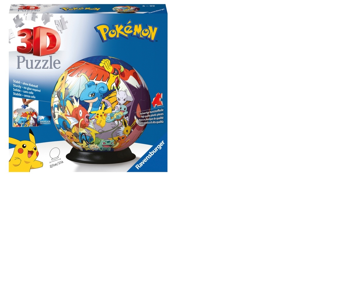 Puzzle 3D - Poké Ball Pokémon Ravensburger : King Jouet, Puzzles