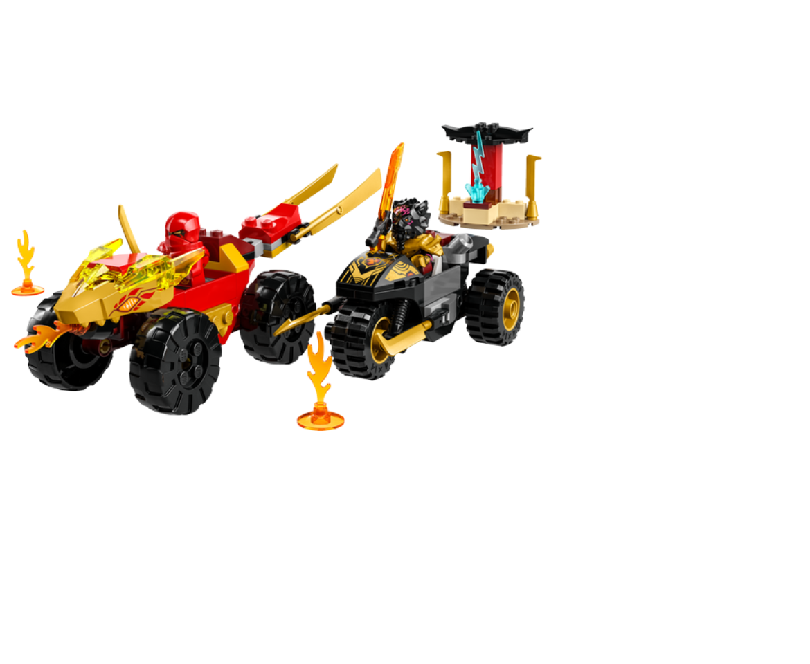 LEGO® NINJAGO® Kai and Ras's Car and Bike Battle 71789 Building